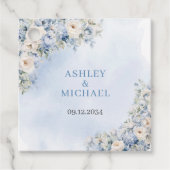 Chic Aquarellblumen Eukalyptus-Grün Geschenkanhänger (Vorderseite)