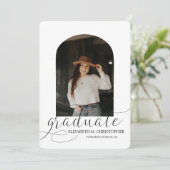 Chic Arch 5 Foto Collage Abschluss Ankündigung (Stehend Vorderseite)