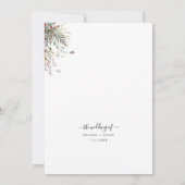 Chic Arch Boho Wedding Foto Danke, Script Invi Einladung (Rückseite)