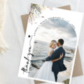 Chic Arch Boho Wedding Foto Danke, Script Invi Einladung