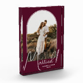 Chic Arch Burgundy Wedding Fotoblock (Links)