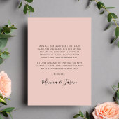 Chic Arch Foto Blush Pink Wedding Dankeskarte