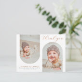 Chic Arch Foto Collage Minimalistisch Baby Vielen  Postkarte (Stehend Vorderseite)