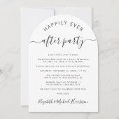 Chic Arch Foto Hochzeitsempfang Einladung (Vorderseite)