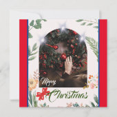 Chic arch Foto typografisch fröhliche Weihnachten (Vorderseite)