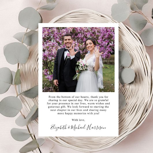 Chic Arch Foto Wedding Dankeskarte