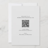 Chic Arch Frame Modern Script Black Wedding Save The Date (Rückseite)