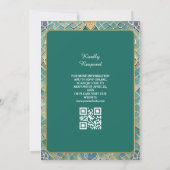 Chic Arch Islamische Hochzeits-Nikah mit QR-Code Einladung (Rückseite)