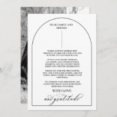 Chic Arch Modernes stilvolles Elegantes Dankeskarte (Vorne/Hinten)