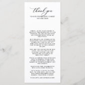 Chic Arch Modernes stilvolles elegantes Hochzeitsm Menükarte (Rückseite)