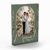 Chic Arch Sage Green Wedding Fotoblock (Links)