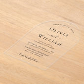 Chic Arch Wedding Acryleinladungen (Ablage )