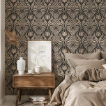 Chic Art Deco Blumenfedermuster Schwarz & Beige Tapete<br><div class="desc">Entspannen Sie bei der Innendekoration mit dieser eleganten Art Deco Peel & Stick Tapete, die mit einem auffallenden Blumenfedermuster in einem kühnen Schwarz-Beige-Farbschema gestaltet ist. Das Design verkörpert die Eleganz und den Glamour der Art-Déco-Ära mit aufwändigen Details, die eine Touch Vintagen Charmes und modernen Eleganz verleihen. Der Kontrast zwischen tiefschwarzem...</div>