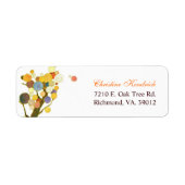 Chic Art Deco Tree Address Labels (Vorne)