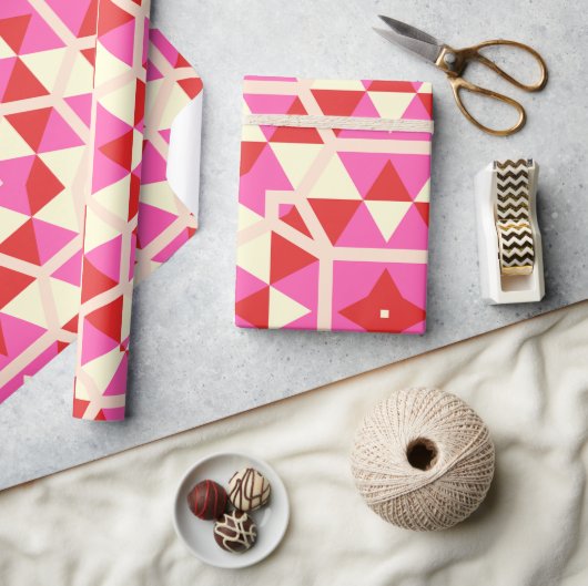 Chic Artistic Geometric Seasonal Mütter Day Geschenkpapier (Kunsthandwerk)