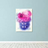 Chic Artistic Pink Blume Vase Sweet Zuhause Leinwanddruck (Insitu (Holzboden))