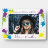 Chic Artistic Spatter Paint Graduate 5x7 Desktop  Fotoplatte (Vorderseite)