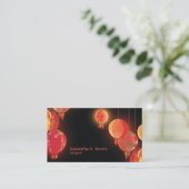 Chic Asian Lanterns Personalisiert Visitenkarte (Stehend Vorderseite)