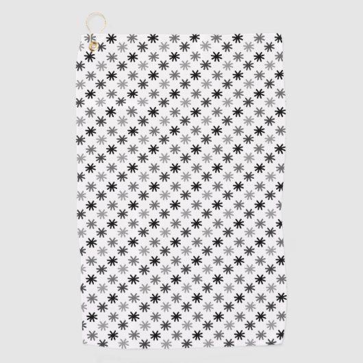 Chic Asterisks - Klassisch - Weiß Hintergrund Golfhandtuch (Vorderseite)