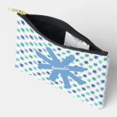 Chic AsteriskS Ocean Colors-White Editable Small Zubehörtasche (Offen)