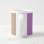 Chic Athletic Lavendel Mocha White Racing Streifen Jumbo-Tasse (Rückseite)