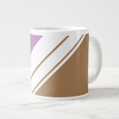 Chic Athletic Lavendel Mocha White Racing Streifen Jumbo-Tasse (Vorderseite Rechts)