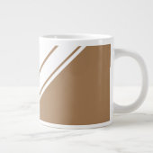 Chic Athletic Lavendel Mocha White Racing Streifen Jumbo-Tasse (Rechts)
