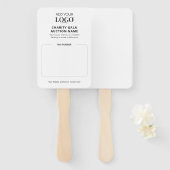 Chic Auktionspaddel | Gebotsnummer der modernen Wo Fächer (Vorne und Hinten)