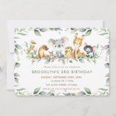Chic Australian Animals Greenerity Birthday Boy Gi Einladung (Vorderseite)
