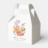 Chic Autumn Harvest Pumpkin Watercolor Wedding Geschenkschachtel (Vorderseite)