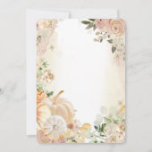 Chic Autumn Pumpkins Blume Baby Showdusche Einladung (Rückseite)
