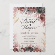 Chic Autumn Watercolor Blume Brautparty