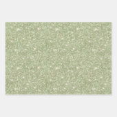 Chic Avocado Green Glitter Birthday Geschenkpapier Set (Vorderseite)