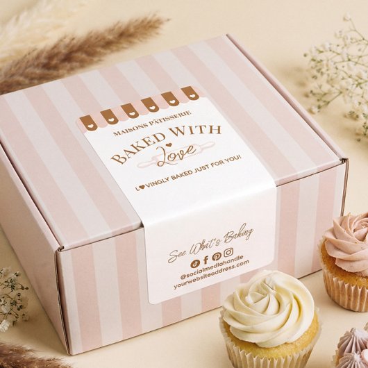 Chic Awing Baked With Love Rolling Pin Bakery Seal