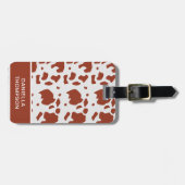 Chic Ayrshire Kuh Print Pattern Abenteuer Reisen Gepäckanhänger (Vorderseite horizontal)