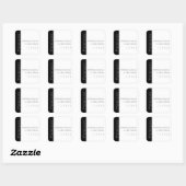 Chic B/W Rücksendeadresse-Etikett mit seitlichem A Quadratischer Aufkleber (Blatt)