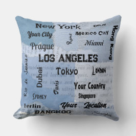 chic baby blauen rustikalen Megastädte der Welt Kissen