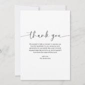 Chic Baby Dusche 4 Foto Collage Vielen Dank Dankeskarte (Rückseite)