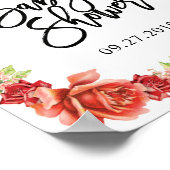 Chic Baby Dusche Begrüßungszeichen | ROSE Poster (Ecke)