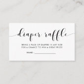 Chic Baby Dusche Windel Lotterie einfügen Begleitkarte (Vorderseite)