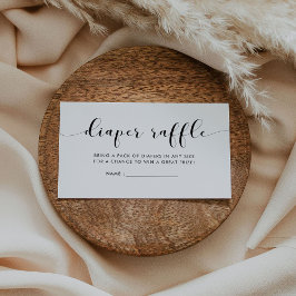 Chic Baby Dusche Windel Lotterie einfügen Begleitkarte