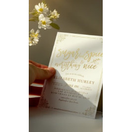 Chic Baby Dusche Zucker & Gewürze & Alles Nett Einladung