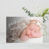 Chic Baby Foto Collage Birth Ankündigung (Stehend Vorderseite)