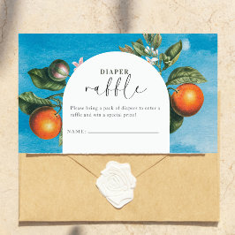 Chic Baby in Bloom Baby Shower |Arch Diaper Raffle Begleitkarte