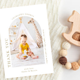 Chic Baby Shower Arch Danke Foto Postkarte
