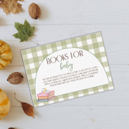 Chic Baby Shower Lokal gezüchtete Bücher für Baby Begleitkarte