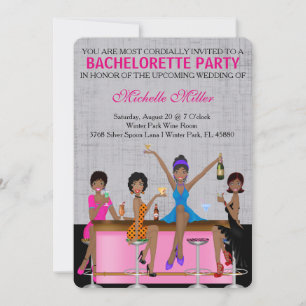 Chic Bachelorette Bash Custom Invtiation Einladung