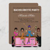 Chic Bachelorette Bash Custom Invtiation Einladung (Vorne/Hinten)