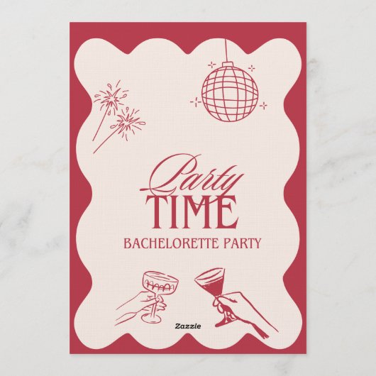 Chic Bachelorette Weekend Invitation for Bride-to- Einladung (Rückseite)