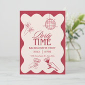 Chic Bachelorette Weekend Invitation for Bride-to- Einladung (Stehend Vorderseite)